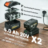 Outsunny laubgebläse kleiner outdoor sauger klein garten staubsauger akku-laubsauger elektrisch bläser akkulaubbläser laubpüster gartenföhn laubföhn akkubläser püsterich(m-5)