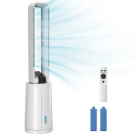 HOMCOM Refroidisseur d'air par évaporation portable 3 en 1 humidificateur et ventilateur, 2 blocs réfrigérants, blanc(m-12)