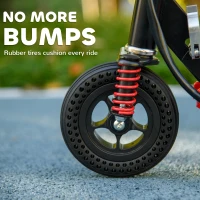 HOMCOM Steel Ride on Powered Scooter, Folding E-Scooter with Warning Bell, 15km/h Maximum Speed, for 6-14 Years Old, Red(m-6)