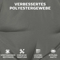 Outsunny 4er Set Sitzkissen 39,5 x 39,5 x 10 cm Stuhlkissen mit Bändern, rutschfeste Outdoor Indoor Sitzauflage(m-7)