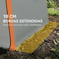 Outsunny Tenda Garagem Portátil 2,4x1,8 m para Carro Impermeável com Porta Zipada e Enrolável, Janelas UPF30+ Cinzento Claro(m-8)