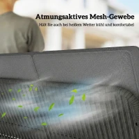 Outsunny Hollywoodschaukel Rattan 2-Sitzer Gartenschaukel mit Verstellbarem Sonnendach weichem Kissen A-Rahmen(m-7)