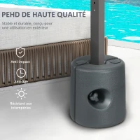 Outsunny Lot de 4 Pieds de tonnelle pop-up remplis d'eau ou de sable pieds de sol pour pavillon en HDPE avec vis de sécurité(m-7)