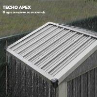 Outsunny Cobertizo de Jardín Exterior 1,1 m² 133x87x178 cm con 2 Puertas Abatibles Techo a Dos Aguas y Guantes Gris Plateado(m-7)