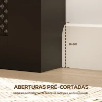 HOMCOM Cobertura para Radiadores Proteção Radiador de MDF 78x19x81 cm Desenho Moderno de Ripas Preto(m-7)
