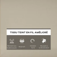 Outsunny Lot de 4 coussins de chaise, galettes de chaise 47 x 47 cm, rembourrage épais, résistant à la décoloration, beige(m-4)