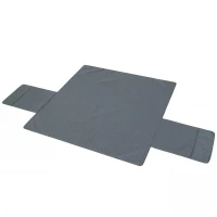 PawHut Housse de Canapé Protecteur de Meubles 3 Places Imperméable Anti-glisse avec Poches de Rangement Gris(m-1)