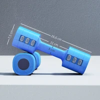 SPORTNOW Conjunto de Halteres Ajustáveis 4 em 1 1/1,5/2/2,5 kg com Pegas Antideslizantes e Design Quadrado Azul(m-3)