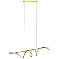 HOMCOM Pendant Light with 3 Colour Temperatures - Gold Tone