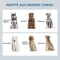 PawHut Gamelle Double Chien Chat - Porte-Gamelles Surélevé Rangement 2 en 1 - Tiroir, 2 Gamelles - Acier Inox MDF Noir(m-4)