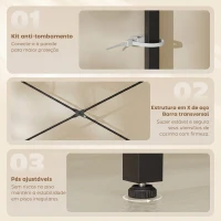 HOMCOM Estante de Cozinha com 2 Tomadas Prateleira para Micro-ondas Prateleira Ajustável Ganchos 60x42x137 cm Castanho Rústico(m-7)