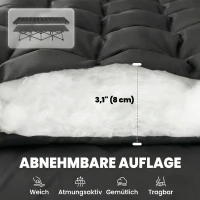 Outsunny Veldbed opvouwbaar campingbed met draagtas campingligbed tot 200 kg binnen, buiten, 200 x 80 x 40 cm zwart(m-4)