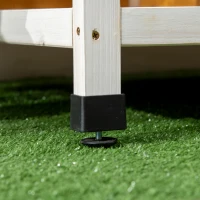 PawHut Cușcă pentru câini de exterior din lemn de brad cu verandă acoperită și acoperiș înclinat, 85.5x62x60 cm, multicolor(m-14)