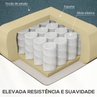 HOMCOM Poltrona Relax Reclinável Elétrica Elevatória com Porta USB Controlo Remoto Assento Amplo Apoio para os Pés Azul(m-5)