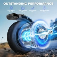 HOMCOM Electric Scooter for Kids 6+, Foldable E Scooter, Up to 8 KM/H, Maximum Range 6 KM, Adjustable Height, Blue(m-6)