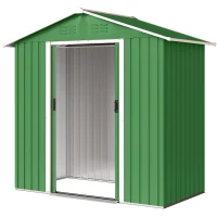 Outsunny 6.5 x 3.5ft Metal Garden Storage Shed - Green(m-11)