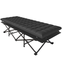 Outsunny Veldbed opvouwbaar campingbed met draagtas campingligbed tot 200 kg binnen, buiten, 200 x 80 x 40 cm zwart