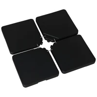 Outsunny Conjunto de Pesos para Base de Chapéu de Sol de 4 Peças Quadrado Preenchível 60 kg de Água 70 kg de Areia ou 80 kg Mixto Preto(m-10)