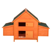 PawHut Coteț pentru Găini de Grădină din lemn de Brad, lemn verde, 160x98.5x107cm(m-16)