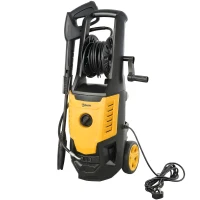Outsunny 2200W High Pressure Washer, 170 Bar Pressure Washer with Adjustable Nozzle and 6M Hose, 33 x 31.5 x 80.5 cm, Yellow(m-11)