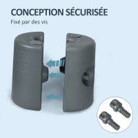 Outsunny Lot de 4 Pieds de tonnelle pop-up remplis d'eau ou de sable pieds de sol pour pavillon en HDPE avec vis de sécurité(m-6)