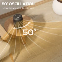 HOMCOM 1500W Ceramic Electric Heater with Fan, Timer, Oscillation - Black(m-6)