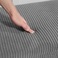 HOMCOM Banc de rangement bout de lit en velours côtelé avec couvercle, pour salon, chambre, entrée, 112 x 42 x 40 cm, gris(m-9)