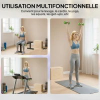 HOMCOM Ensemble d'haltères hexagonaux total 20 kg lot de 8 haltères courts de gym avec revêtement en polyuréthane multicolore(m-4)