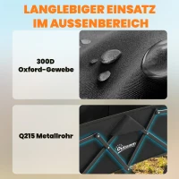 Outsunny Bollerwagen Faltbarer Handwagen mit Griff Verstellbarer Griffhöhe bis 68 kg Tragkraft für Sport Einkauf Camping Schwarz(m-8)