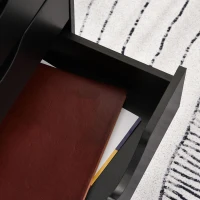 HOMCOM Bloco de Gavetas com Rodas Bloco de Gavetas para Escritório com 5 Gavetas  40x40x67 cm Preto(m-7)