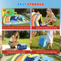 AIYAPLAY 8 in 1 Bouncy Castle for Kids, Inflatable Bounce House with Slide, Pool (Ball Pit), Water Cannon for Indoor Outdoor(m-7)