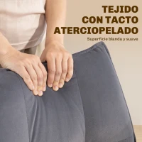 HOMCOM Juego de 2 Sillas de Comedor Giratorias con Reposabrazos Respaldo Acolchado Tapizado en Terciopelo Patas de Acero Gris(m-4)