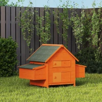 PawHut Coteț pentru Găini de Grădină din lemn de Brad, lemn verde, 160x98.5x107cm(m-8)