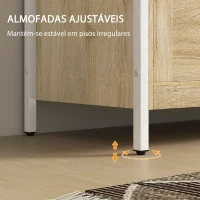 HOMCOM Baú de Armazenamento 95L Baú de Arrumação com Tampa Banco de Armazenamento com Dobradiça de Segurança 80x40x50 cm Madeira(m-6)
