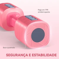 SPORTNOW Conjunto de Halteres Ajustáveis 4 em 1 1/1,5/2/2,5 kg com Pegas Antideslizantes e Design Quadrado Azul(m-6)