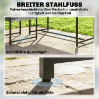 Outsunny Tuinmeubelset 5-delige eethoek met glazen tafel en 4 ademende inklapbare stoelen met touwweefsel(m-8)