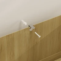 HOMCOM Aparador para Salón Moderno con 3 Puertas 2 Cajones Estante Ajustable para Comedor Entrada 120x38x79 cm Natural(m-12)