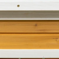 PawHut Cușcă pentru câini de exterior din lemn de brad cu verandă acoperită și acoperiș înclinat, 85.5x62x60 cm, multicolor(m-13)