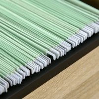 HOMCOM Bloco de Gaveta para Escritório com 2 Compartimentos com Rodas Arquivador Móvel para Arquivos A4 ou Documentos 39,5x39x58,5 cm Carvalho(m-8)