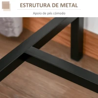 HOMCOM Conjunto de Mesa de Bar com 2 Bancos Conjunto de 3 Peças com 2 Bancos com Encosto e Apoio para Pés Design Industrial Madeira e Preto(m-4)