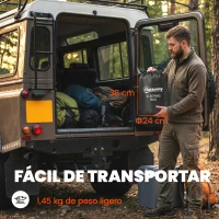 Outsunny Saco de Dormir Adulto Ligero y Compacto para 3 Estaciones Impermeable Portátil Tamaño Pequeño para Acampar Negro(m-7)