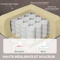 HOMCOM Fauteuil de salon capitonné avec assise large, pieds en bois, style classique, grand confort, 74 x 86 x 102 cm, marron(m-5)