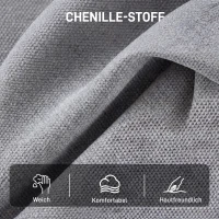 HOMCOM Drehbarer Akzentstuhl, gepolsterter Lesesessel mit Chenille, breitem Sitz, Federkissen und Metallbeinen, Hellgrau(m-6)