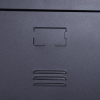 Vinsetto Armoire à casiers à 4 niveaux, casier vestiaire métallique avec 2 portes verrouillables à 2 clés, 38x46x180cm, noir(m-7)