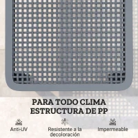 Outsunny Tumbona Reclinable de Jardín Exterior con Respaldo Ajustable en 4 Posiciones y Marco de PP 191x55x35,5 cm Gris Oscuro(m-4)