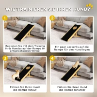 Rampy dla psów składana, regulowana wysokość, 83,5 x 35 cm(m-9)