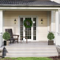 HOMCOM 2er-Set Künstliche Pflanzen, UV-beständige Kunstpflanze Zypresse mit 387 Blättern und Erdspieß, Ø40 x 60H cm, Grün(m-7)