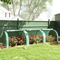 Outsunny Mini Serre de Jardin Serre à tomates 3,5L x 1l x 0,8H m Acier PE Haute densité 140 g/m² Anti-UV 3 fenêtres vert(m-10)