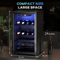 HOMCOM vitrină frigorifică încorporabilă(m-3)