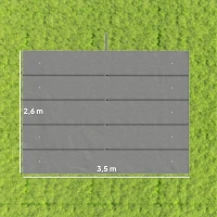 Outsunny Toile de toit pour pergola tonnelle rétractable de 4 x 3 m - toile uniquement 350 x 260 cm gris clair(m-3)